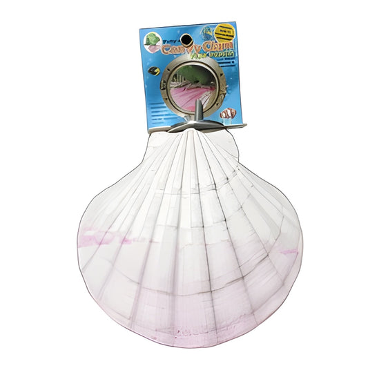 Polly's Large Comfy Clam Flat Perch in a unique shell design, offering calcium and comfort for medium to large birds.