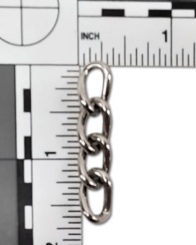 2.5MM Long Link Nickel Plated Steel Chain Per Ft.