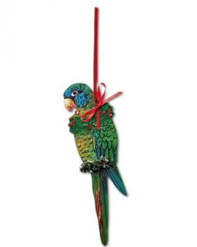 Blue-Crowned Conure Ornament - Bird Merch