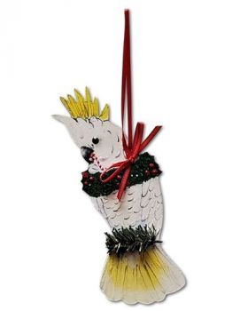 Lesser Sulfur Cockatoo Ornament - Bird Merch