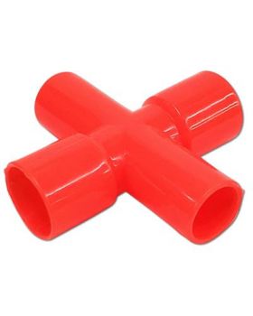 Plastic 4 Way Tube Connector